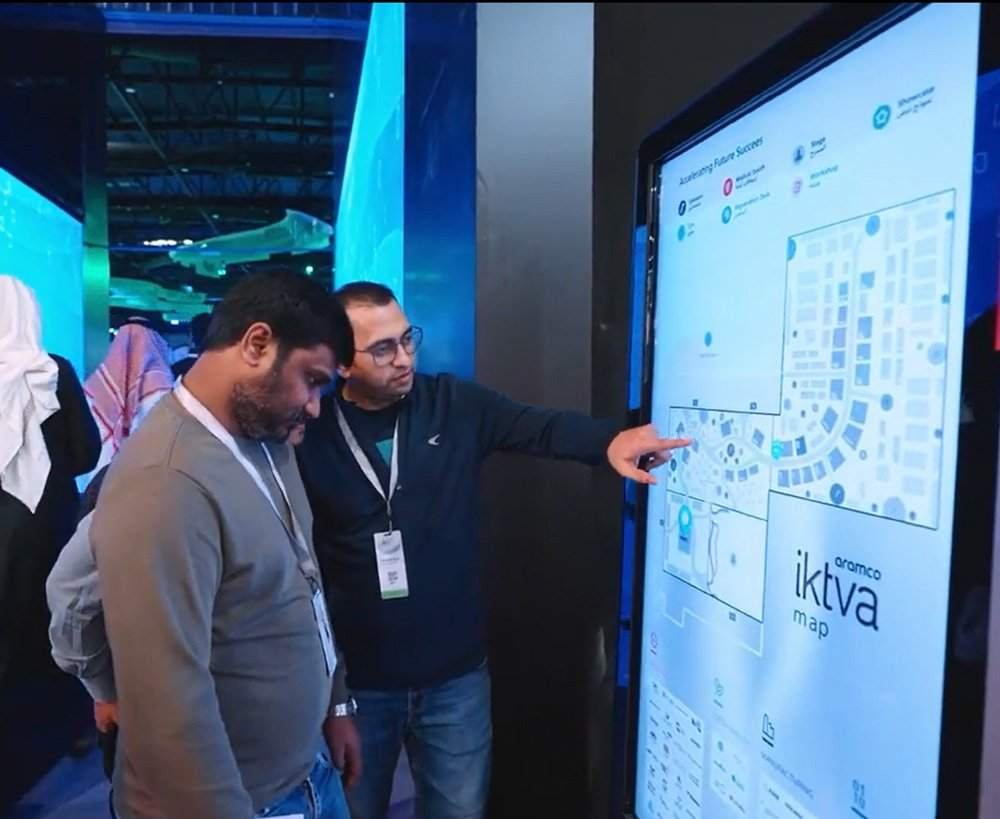 Interactive wayfinder deployed at Aramco iktva