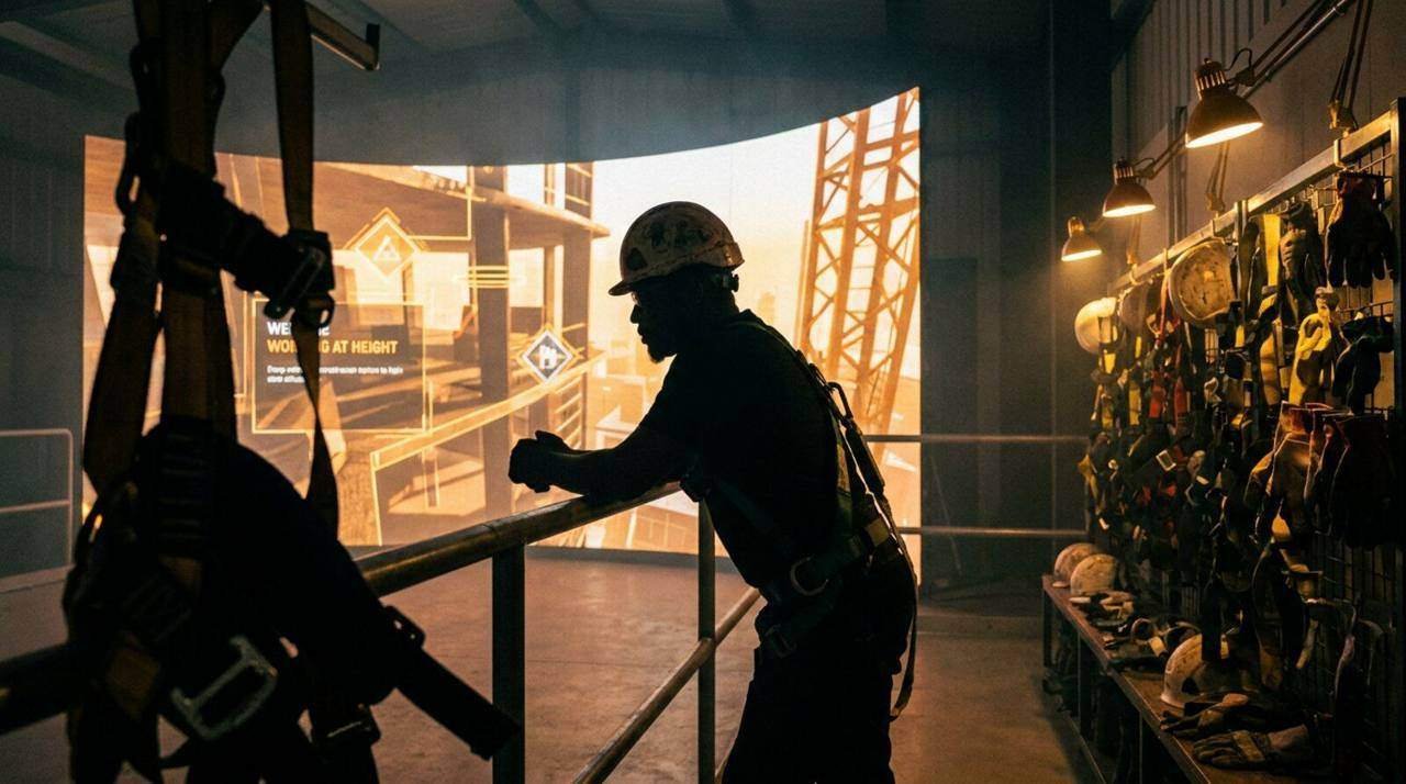 AEGIS, Interactive Industrial Safety Zone, shown deployed in an event environment