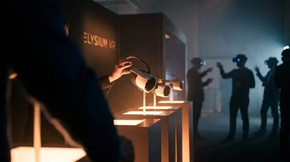 ELYSIUM, Virtual Reality Experiences, shown deployed in an event environment