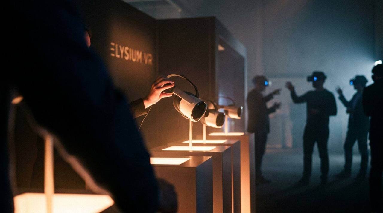 ELYSIUM, Virtual Reality Experiences, shown deployed in an event environment