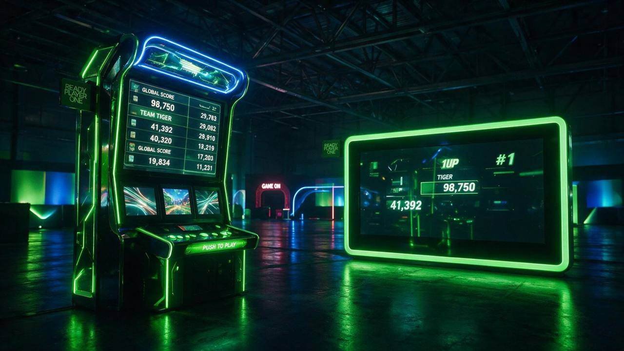 BLADE, Interactive Games & Challenges, shown deployed in an event environment