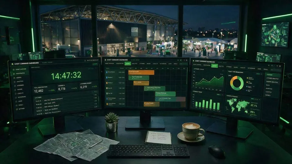 COMMIT Event Software & Platforms deployed in a live event environment, hero view