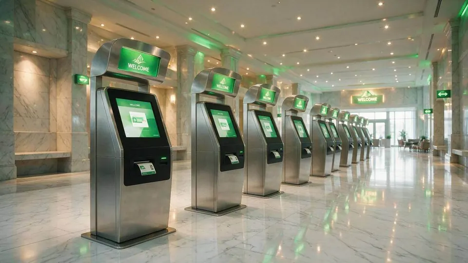 CONCIERGE, Digital Reception & Check-in, shown deployed in an event environment