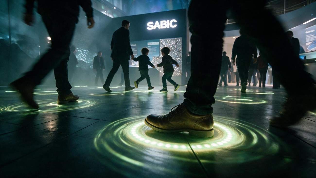 MERIDIAN, Interactive Technology Floor, shown deployed in an event environment