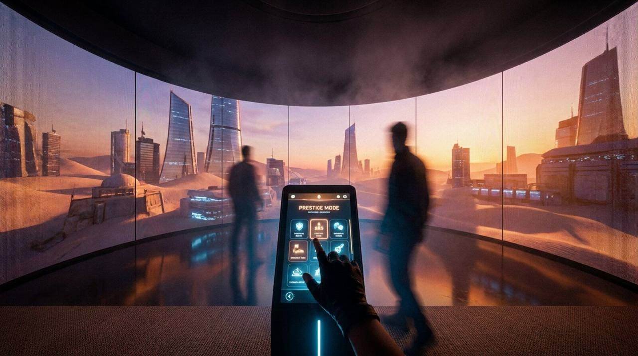 SANCTUM, Immersive 360° Room, shown deployed in an event environment