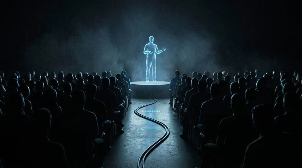 SERAPH, Holographic Presenter Stage, shown deployed in an event environment