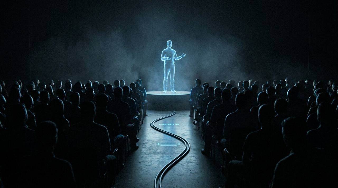 SERAPH, Holographic Presenter Stage, shown deployed in an event environment