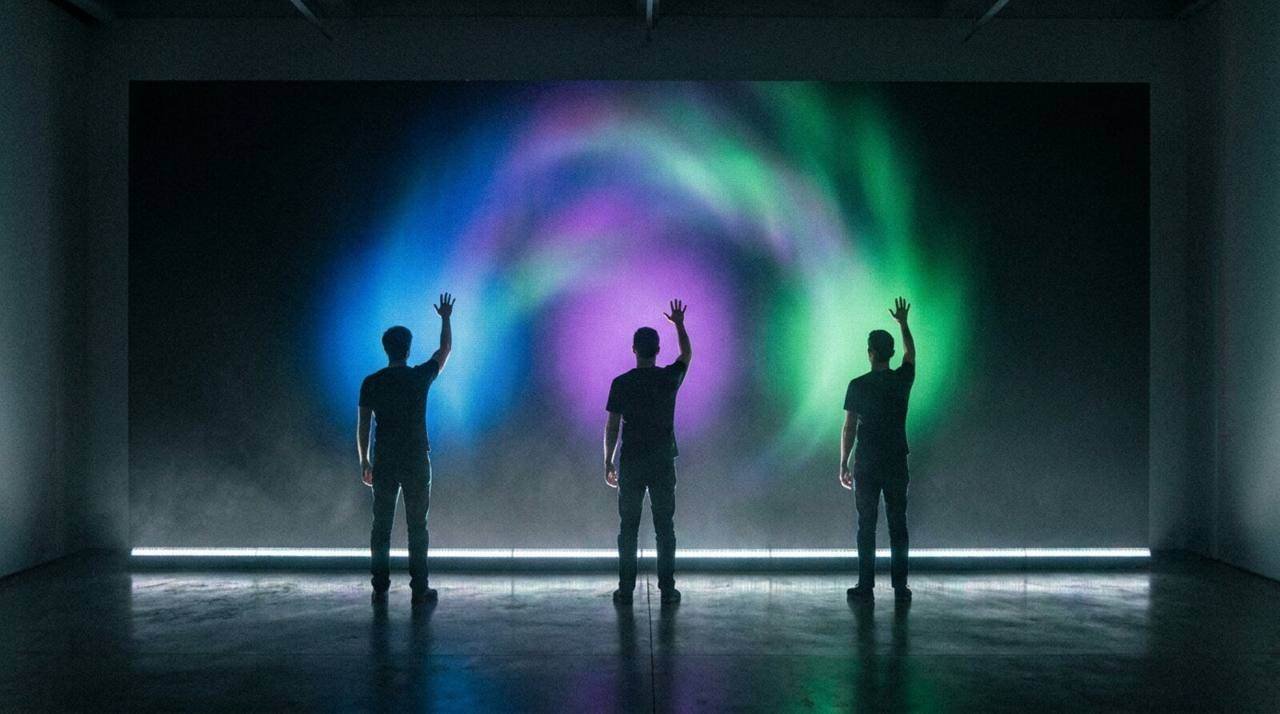 SYMPHONY, AI Motion Visualization Wall, shown deployed in an event environment