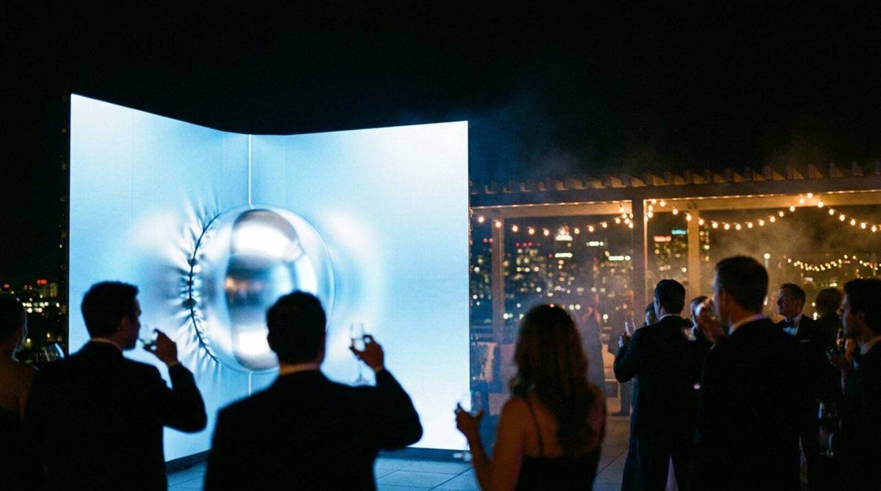 VERTIGO, Naked Eye 3D LED Experience, shown deployed in an event environment