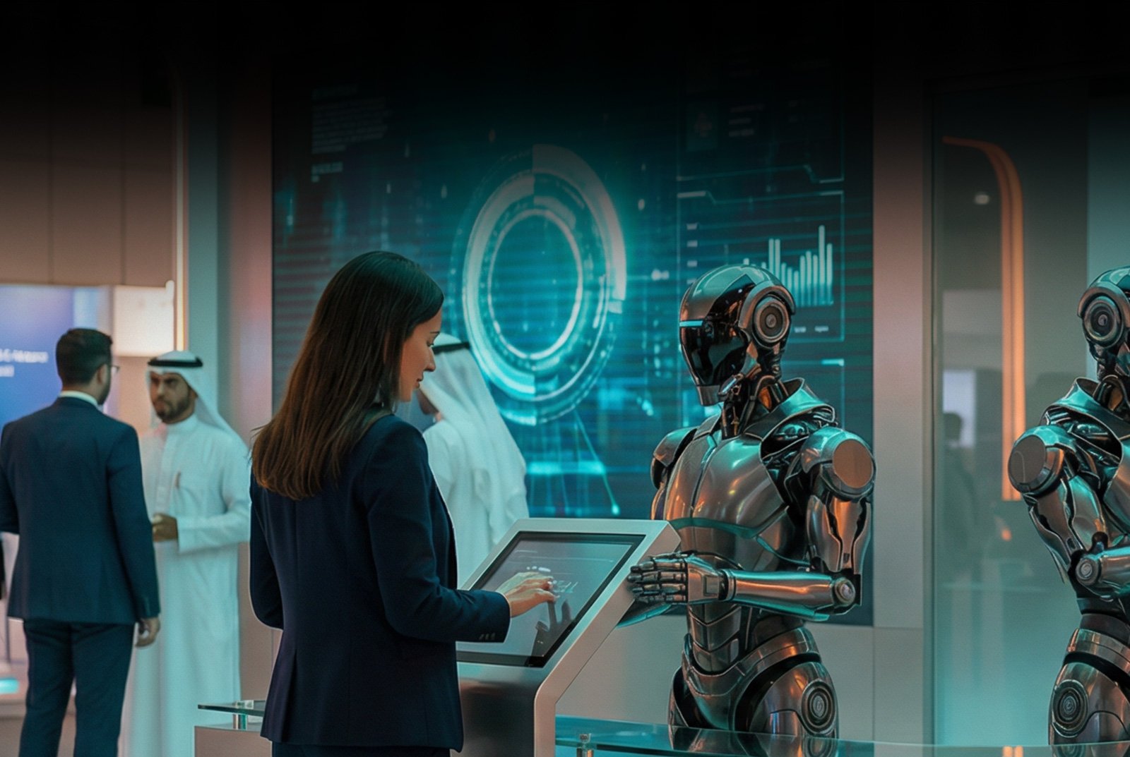 AI powered reception and registration desk built by FAIM