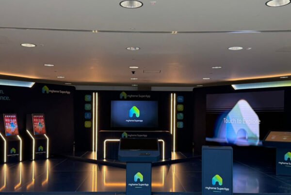 The myhome SuperApp launch stand built by FAIM for Saudi Aramco
