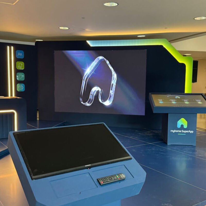 The myhome SuperApp launch stand built by FAIM for Saudi Aramco