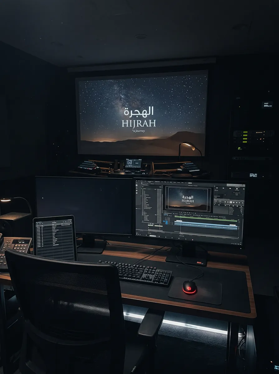 FAIM edit suite finishing a film for LED display